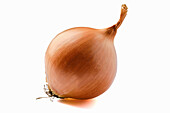 Whole onion on a white background