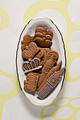 Gingerbread biscuits in royal shapes