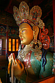 Maitreya-Buddha-Statue, Thikse-Kloster, Thiksey, Ladakh, Indien