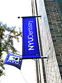 NYU College of Dentistry, building exterior detail, New York City, New York, USA