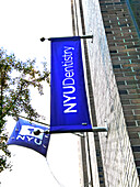 NYU College of Dentistry, Gebäudeaußendetail, New York City, New York, USA