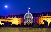 France, Paris, the Invalides during a light and sound show