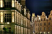 France, Pas de Calais, Arras, Place de Vacquerie, Arras City Hall, night view, UNESCO World Heritage Site