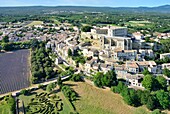 Frankreich, Drome, Schloss Grignan (Luftaufnahme)