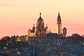 France, Paris, the Basilica of the Sacre Coeur on the hill of Montmartre