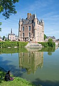 Frankreich, Loiret, Bellegarde, Schloss Bellegarde aus dem 14. Jahrhundert, auch Castle Des l'Hospital genannt