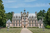 France, Eure, Chateau de Beaumesnil, castle with typical Louis XIII architecture, managed by Furstenberg Foundation
