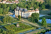 France, Saone et Loire, Cormatin, the castle (aerial view)