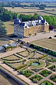Frankreich, Saone et Loire, Palinges, Schloss von Digoine (Luftaufnahme)