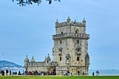 Portugal, Lissabon, Stadtteil Belem, Turm von Belem oder Torre de Bélem, Weltkulturerbe der UNESCO