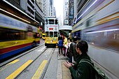 China, Hongkong, Hongkong Island, Straßenbahnen auf der Insel Hongkong