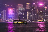 China, Hongkong, Kowloon, Blick von Kowloon über den Victoria-Hafen und Hongkong Island