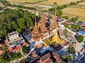 Myanmar (Burma), Staat Mon, Umgebung von Mawlamyaine, Kloster U Na Auk, spätes 19. Jahrhundert (Luftaufnahme)