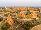 Myanmar (Burma), Mandalay region, Bagan listed as World Heritage by UNESCO Buddhist archaeological site (aerial view)