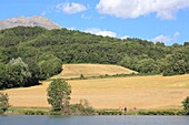 Frankreich, Hautes Alpes, Saint Bonnet en Champsaur, Spaziergang am See von Aulagnier