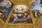 Italy, Tuscany, Florence, historic centre listed as World Heritage by UNESCO, chapels of the Medici, the cupola, frescoes depicting the scenes of the Ancien et du Nouveau Testament, painted between 1828 and 1837 by Pietro Benvenuti