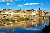 Italien, Toskana, Florenz, historisches Zentrum, von der UNESCO zum Weltkulturerbe erklärt, die Ufer des Arno