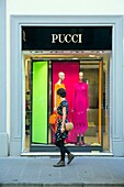 Italy, Tuscany, Florence, historic centre listed as World Heritage by UNESCO, luxury shops of Via Tornabuoni