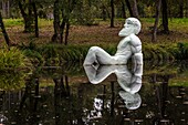 France, Landes, Luxey, Forest of Contemporary Art, on the huge forest of Landes de Gascogne, a path punctuated by works of art to bring into resonance culture and nature, work entitled Hello Apollo, artist Marine Julie