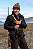 Greenland, west coast, North Star Bay, Dundas (Thule), the biologist Rudolf Thomann