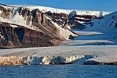 Greenland, North West coast, Murchison sound north of Baffin Bay, the Kissel Glacier on Kiatak (Northumberland Island)