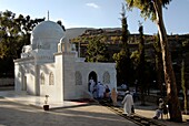 Jemen, San&#x2018;a&#x2019; Gouvernement, Al Hoteib, Hutayb, Hatimi-Moschee, Pilgerstätte der Ismailiten, Grabstätte von Hatim bin Ibrahim d. Da'i al-Mutlaq