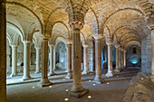 Italy, Southern Tuscany, the crypt of the abbey san Salvatore