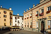 Italien, Aosta-Tal, die Stadt Aoste auf dem Platz E Chanoux