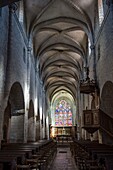 France, Jura, Arbois, the main nave of the Saint Just church
