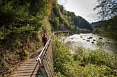 Frankreich, Ain, Bellegarde, die Verluste des Valserine ersten Flusses klassifiziert wilder Fluss von Frankreich, ein malerischer Ort