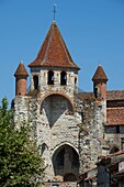 Frankreich, Tarn et Garonne, Auvillar, "Les Plus Beaux Villages de France" (Die schönsten Dörfer Frankreichs), Kirche St. Peter, ehemaliges Priorat, aus dem 12. und 14.