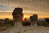 France, Alpes de Haute Provence, rocks of Mourres, Forcalquier, Luberon Regional Nature Park