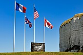 Frankreich, Seine-Maritime, Cote d'Albatre (Alabasterküste), Pays de Caux, Veulettes sur Mer, Gedenkstele des während des Zweiten Weltkriegs abgeschossenen Bombers B17