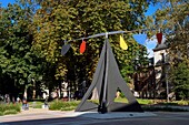 France, Seine Maritime, Rouen, Alexandre Calder's monumental work Horizon installed on the esplanade of the Museum of Fine Arts