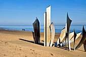 Frankreich, Calvados, Saint Laurent sur Mer, Omaha Beach, Gedenkstätte für die Tapferen des Bildhauers Anilore Banon Anilore Banon