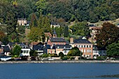 France, Seine-Maritime, Pays de Caux, Norman Seine River Meanders Regional Nature Park, Villequier, village on the banks of the Seine river, home of the Vacquerie family where Victor Hugo stayed several times and today Victor Hugo museum