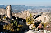 France, Haut Rhin, Wintzenheim, the Hohlandsbourg castle.