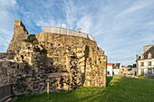 Frankreich, Morbihan, Guemene-sur-Scorff, die Reste der Stadtmauer