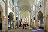 France, Morbihan, Pontivy, children's outing in the footsteps of Napoleon inside of St. Joseph Imperial Church