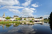 Frankreich, Morbihan, Pontivy, die Stadt am Fluss Blavet