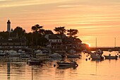 France, Morbihan, Arzon, sunset on Port Navalo