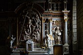 Frankreich, Morbihan, Plumeliau, der Chor der Kapelle von Saint-Nicodeme