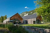 France, Savoie, Lake Aiguebelette, the lake house in Nances