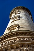 Frankreich, Gironde, Verdon sur Mer, Felsplateau von Cordouan, Leuchtturm von Cordouan, von der UNESCO zum Weltkulturerbe erklärt, Mauerwerksdetail