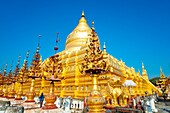 Myanmar (Burma), Mandalay region, Bagan Buddhist Archaeological Site, Nyaung U, Shwezigon Pagoda