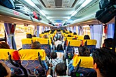 Myanmar (Burma), Mon State, bus interior