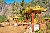 Myanmar (Burma), Karen State, Hpa An, Lumbini Garden of 1000 Buddhas and Mount Zwe Ga Bin