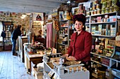 France, Manche, Carentan, L'Atelier, the wartime groceries café, reconstituted by collectors of 1940s military and civilian objects Sylvie and Jean-Marie Caillard, Sylvie Caillard