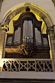 France, Bas Rhin, Strasbourg, old town listed as World Heritage by UNESCO, Place Saint Thomas, Saint Thomas church, choir, organ of the choir, built after plans by Albert Schweitzer in 1905