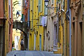 France, Alpes Maritimes, Menton, old town, Rue Longue